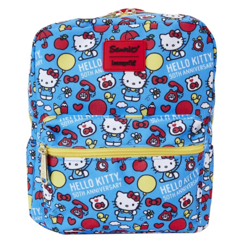 Hello Kitty Loungefly 50Th Anniv Mini Sac A Dos Classic Aop Nylon Square