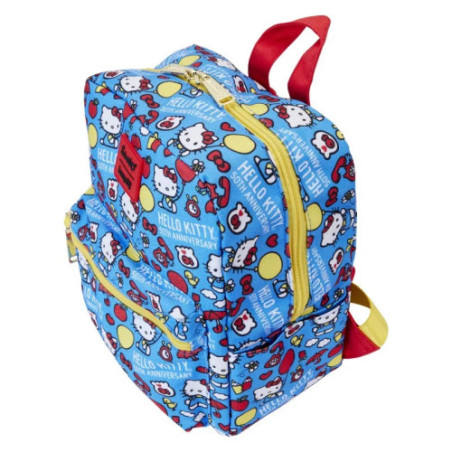 Hello Kitty Loungefly 50Th Anniv Mini Sac A Dos Classic Aop Nylon Square