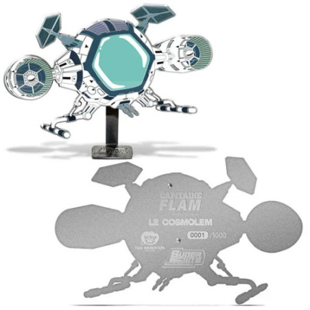 Capitaine Flam Pin's Geant Boite Cosmolem 12cm
