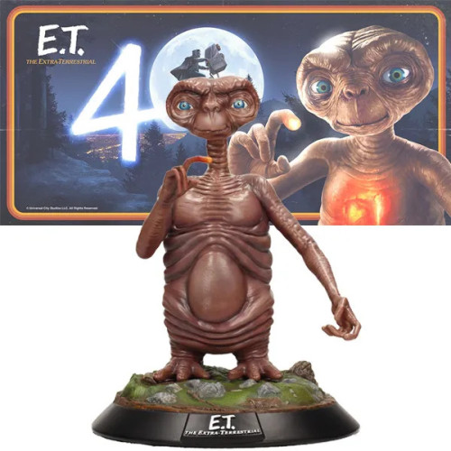 E.T. L'Extra Terrestre 40�me anniversaire statue r�sine 22cm