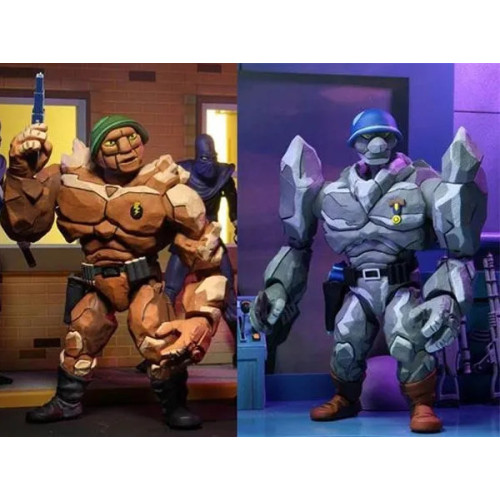TMNT Tortues Ninja Cartoon 2-Pack Traag & Granitor 18cm