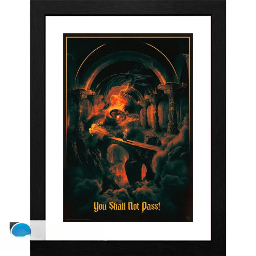 LORD OF THE RINGS - Tirage encadré "Vous ne passerez pas" (30x40)