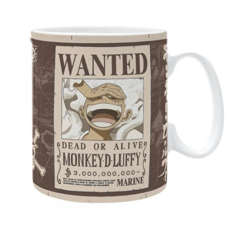 ONE PIECE - Mug - 460 ml - "Luffy Wanted" - subli - boîte