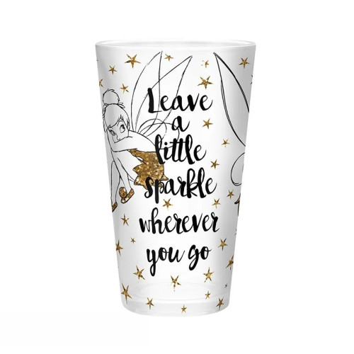 DISNEY - Verre XXL - 400 ml - Clochette Dorée - Paillettes