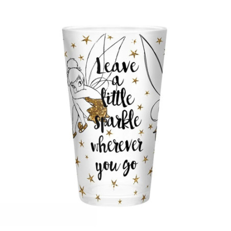 DISNEY - Verre XXL - 400 ml - Clochette Dorée - Paillettes