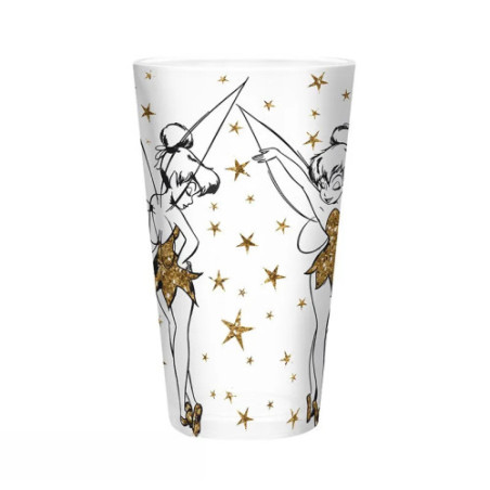 DISNEY - Verre XXL - 400 ml - Clochette Dorée - Paillettes