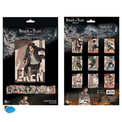 ATTACK ON TITAN - Portfolio 9 posters Personnages S4 (21x29,7)