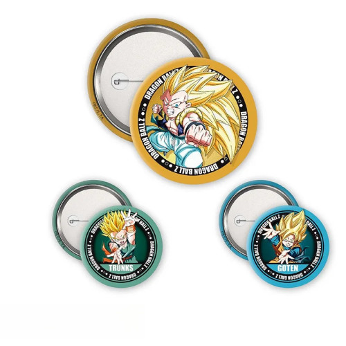 DRAGON BALL - Pack de Badges - DBZ/Trunks, Goten & Gotrunks