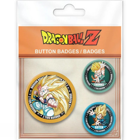 DRAGON BALL - Pack de Badges - DBZ/Trunks, Goten & Gotrunks