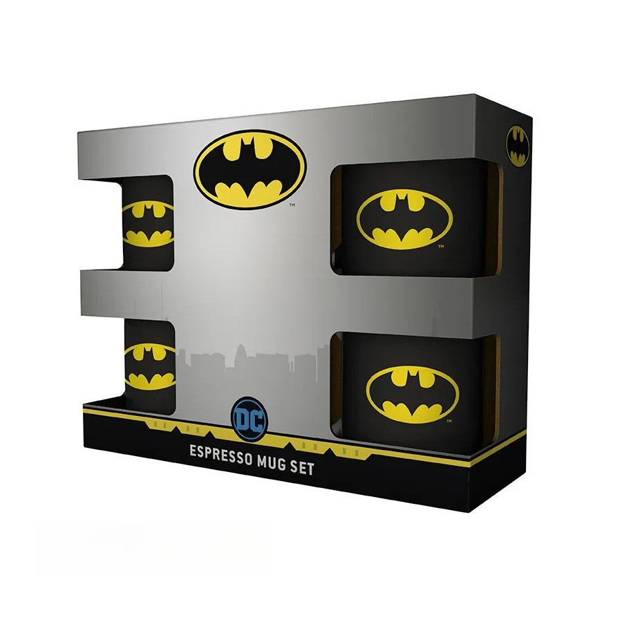 DC COMICS - Set 4 espresso mugs - Batman Iconique