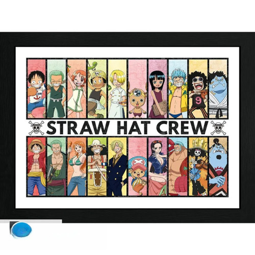 ONE PIECE - Tirage encadré "Passé & Présent" (30x40)