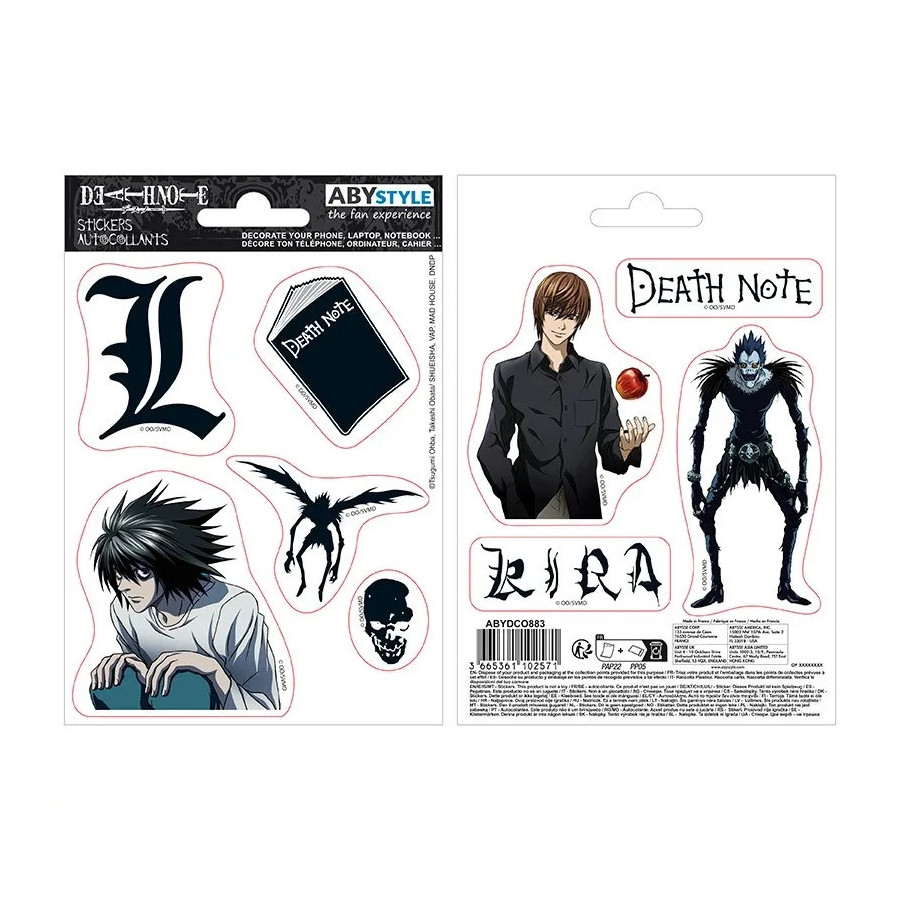 DEATH NOTE - Stickers - 16x11cm/ 2 planches - "Icônes Death Note"