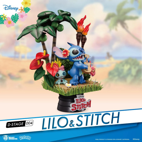 Disney diorama PVC D-Stage Stitch 14 cm