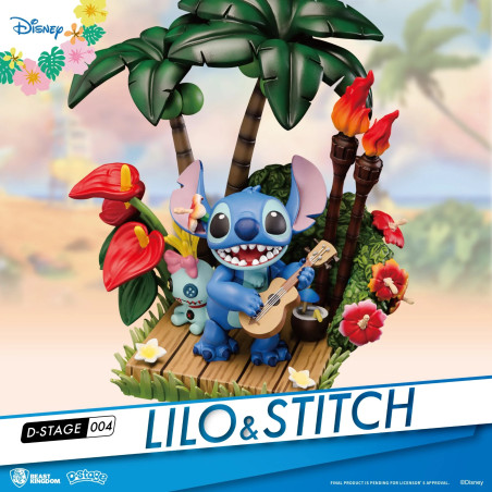 Disney diorama PVC D-Stage Stitch 14 cm