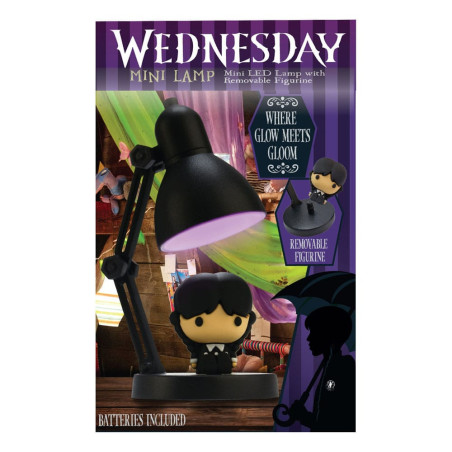 Wednesday lampe LED mini avec figurine 10 cm