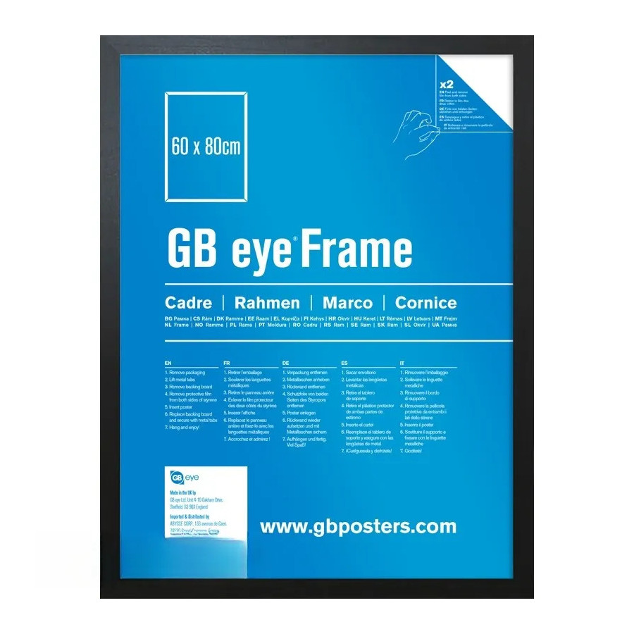 GBEYE - Cadre MDF Noir - 60 x 80 cm