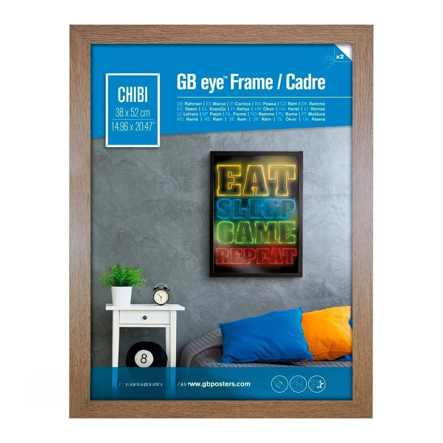 GBEYE - Cadre MDF Chêne - Chibi 52 x 38 cm
