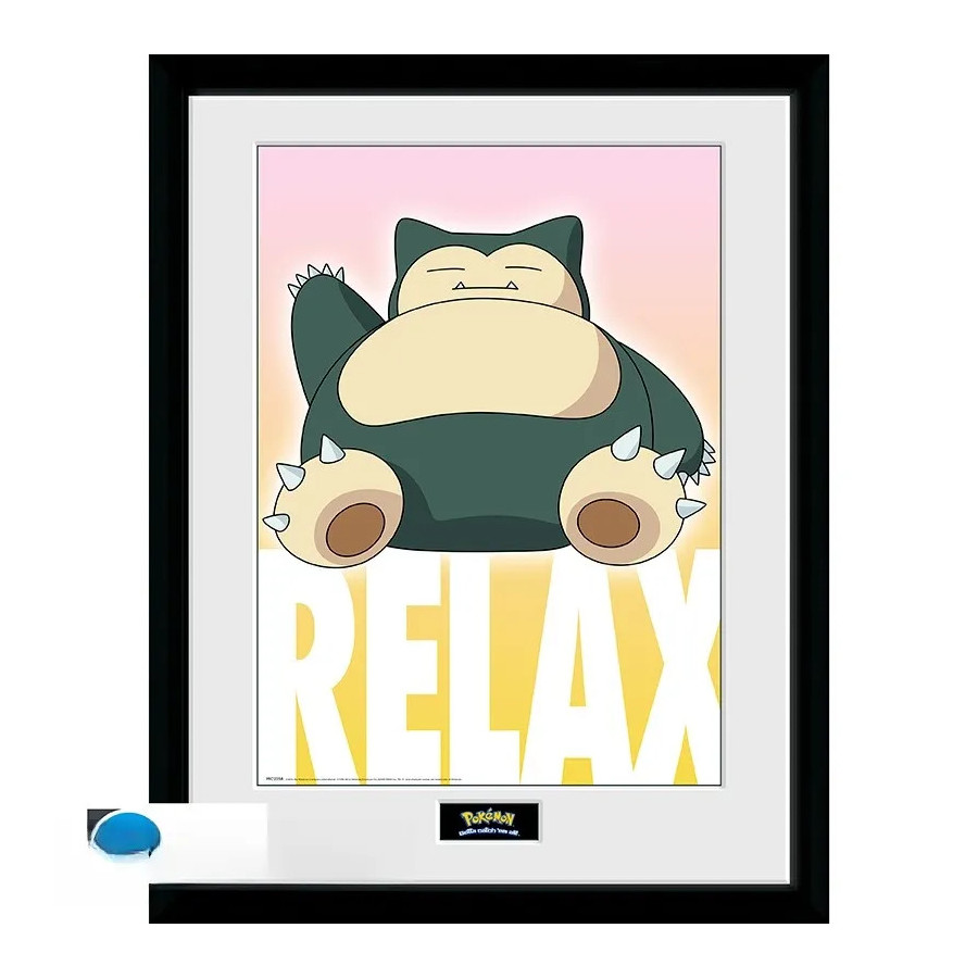 POKEMON - Tirage encadré "Ronflex" (30x40)