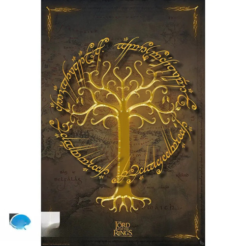 LORD OF THE RINGS - Poster Maxi 91,5x61 Effet Métal - Arbre Gondor