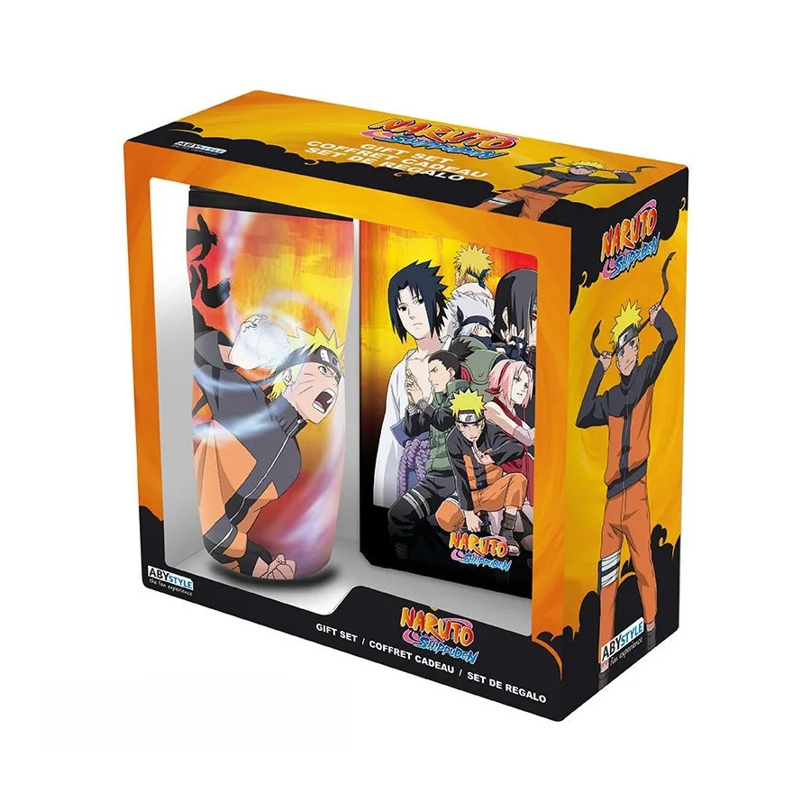 NARUTO SHIPPUDEN - Gift set Mug Tumbler + Notebook