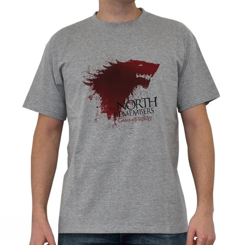 GAME OF THRONES - Tshirt "The North..." homme MC sport grey - basic