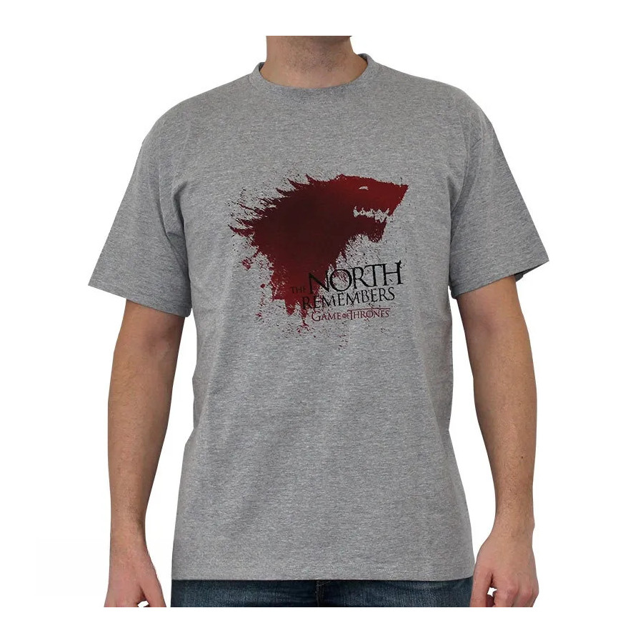 GAME OF THRONES - Tshirt "The North..." homme MC sport grey - basic