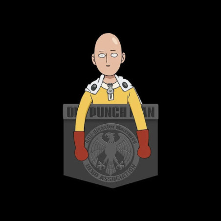 ONE PUNCH MAN - Tshirt "Saitama format poche" homme MC black - basic