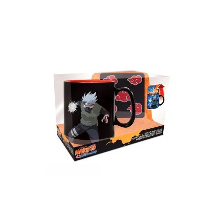 NARUTO SHIPPUDEN - Coffret Mug thermo-réactif 460ml+Coaster Akatsuki