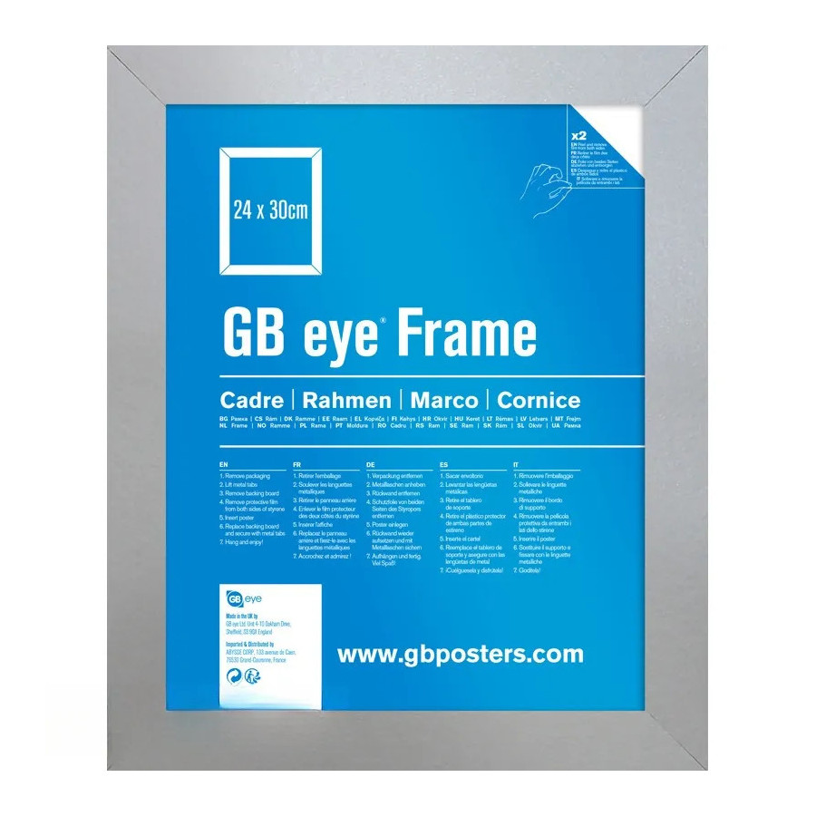 GBEYE - Cadre MDF Argent - 24 x 30 cm