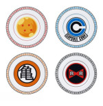 DRAGON BALL - Set de 4 Assiettes - Emblèmes