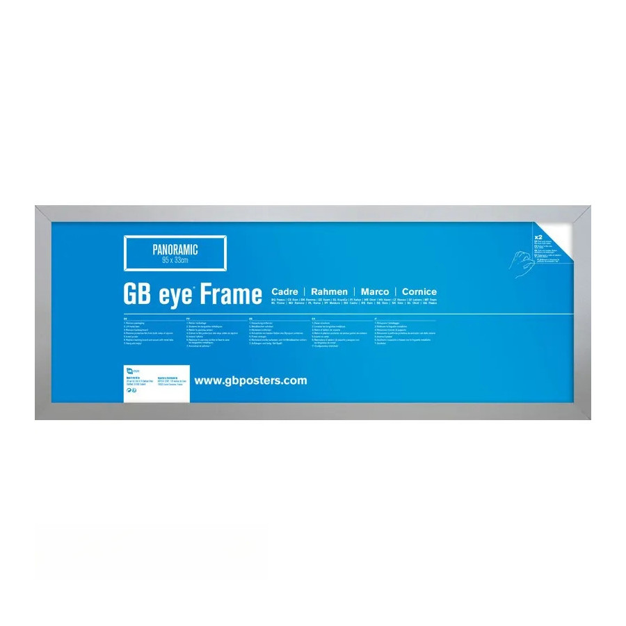 GBEYE - Cadre MDF Argent - 33 x 95 cm