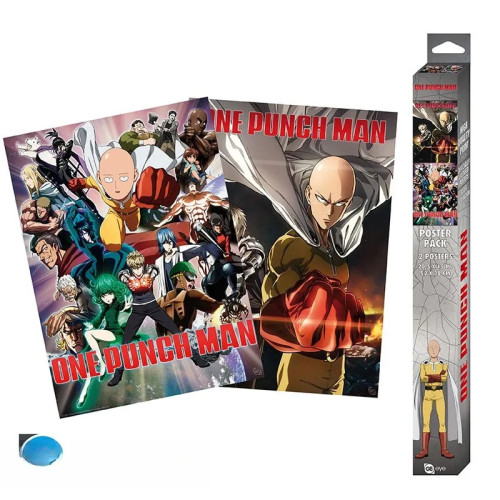 ONE PUNCH MAN - Set 2 Posters Chibi 52x38 - Saitama & Genos