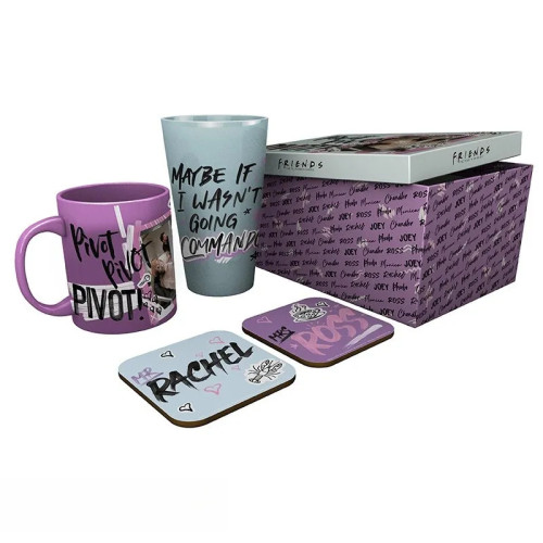 FRIENDS - Pck Verre XXL + Mug + 2 Coasters "Gribouillages"