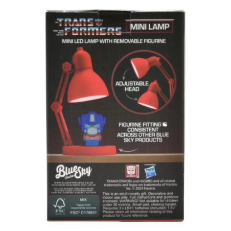 Transformers lampe LED mini avec figurine 10 cm
