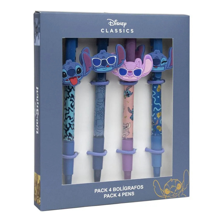 Loli & Stitch pack 4 stylos à bille