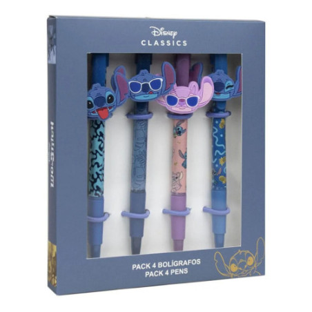 Loli & Stitch pack 4 stylos à bille