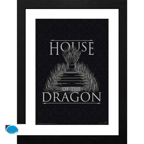 HOUSE OF THE DRAGON - Tirage encadré "Trône de fer" (30x40)