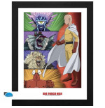 ONE PUNCH MAN - Tirage encadré "Échelle des méchants" (30x40)