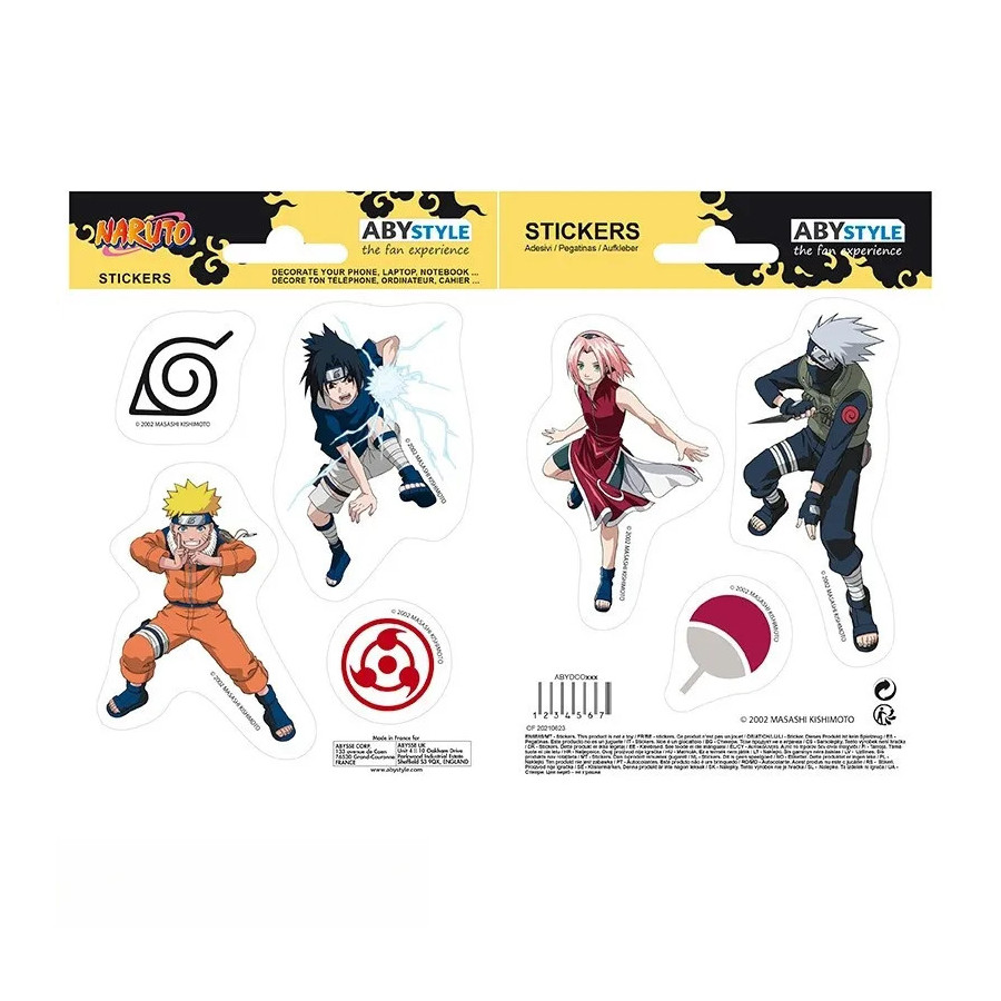 NARUTO - Stickers - 16x11cm/ 2 planches - Equipe 7