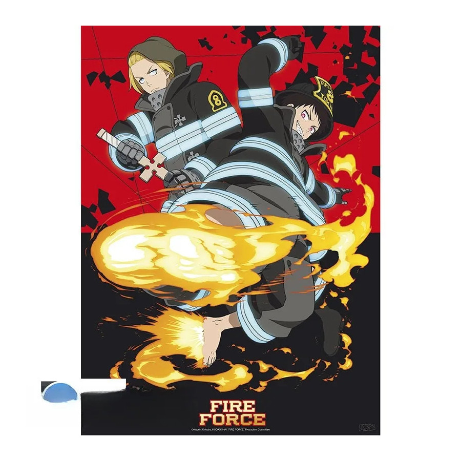 FIRE FORCE - Poster Chibi 52x38 - Shinra & Arthur