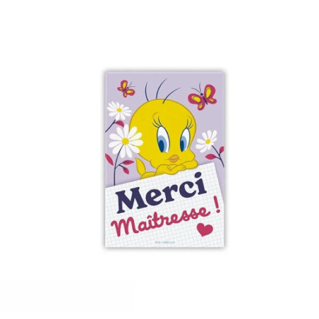Looney Tunes - Magnet - "MERCI MAÎTRESSE"