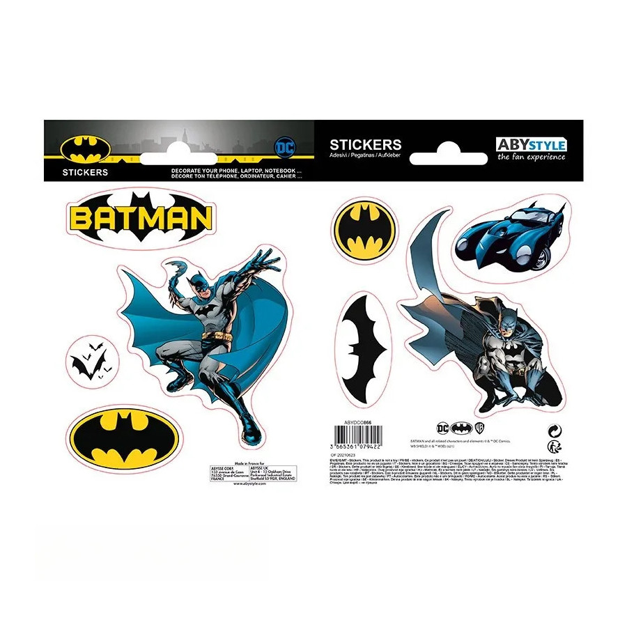 DC COMICS - Stickers - 16x11cm/ 2 planches - Batman et Logo