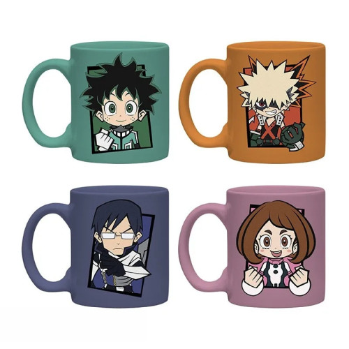 MY HERO ACADEMIA - Set 4 mugs à espresso - Chibi