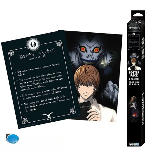 DEATH NOTE - Set 2 Posters Chibi 52x38 - Light & Death Note