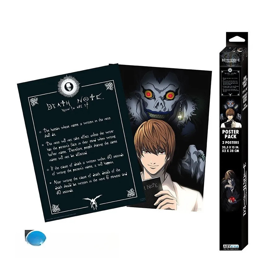 DEATH NOTE - Set 2 Posters Chibi 52x38 - Light & Death Note
