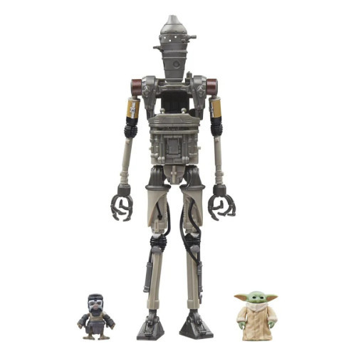 Star Wars: The Mandalorian Vintage Collection pack 3 figurines IG-12, Grogu & Anzellan 10 cm