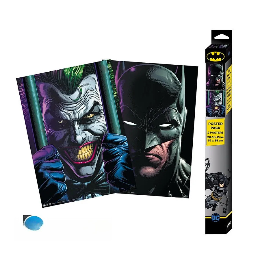 DC COMICS - Set 2 Posters Chibi 52x38 - Batman et Joker