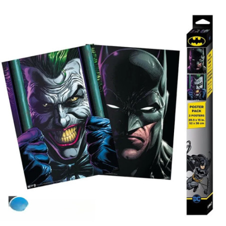 DC COMICS - Set 2 Posters Chibi 52x38 - Batman et Joker