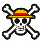 One Piece oreiller Jolly Roger 33 cm