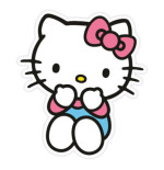Sanrio oreiller Hello Kitty Blue Pants 36 cm